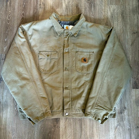 Vintage Carhartt Southwestern Sherpa Lined Aztec Jacket JP1021 XXL - Picture 3 of 10